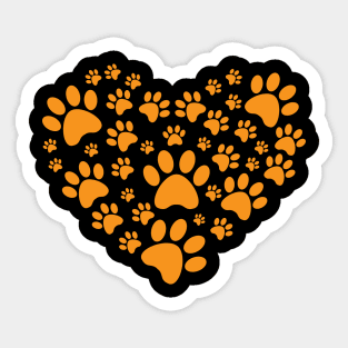 Dog Love Footprint - Love Dogs - Gift For Dog Lover Sticker